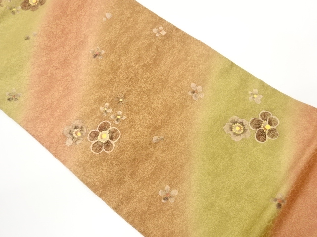 JAPANESE FUKURO OBI / MATELASSE / KINSAI / FLOWER